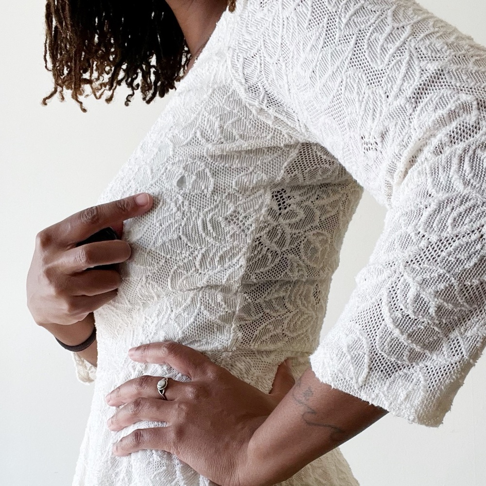 Abercrombie & Fitch Cream Lace Mini Dress - Picture 2 of 8